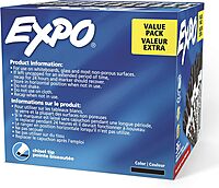 EXPO Dry Erase Markers Chisel Tip Black Low-Odor Perfect for Whiteboards Non-Porous Surfaces & Home Offices (Pack of 1 36 Count Total) 36 Count (Pack of 1)