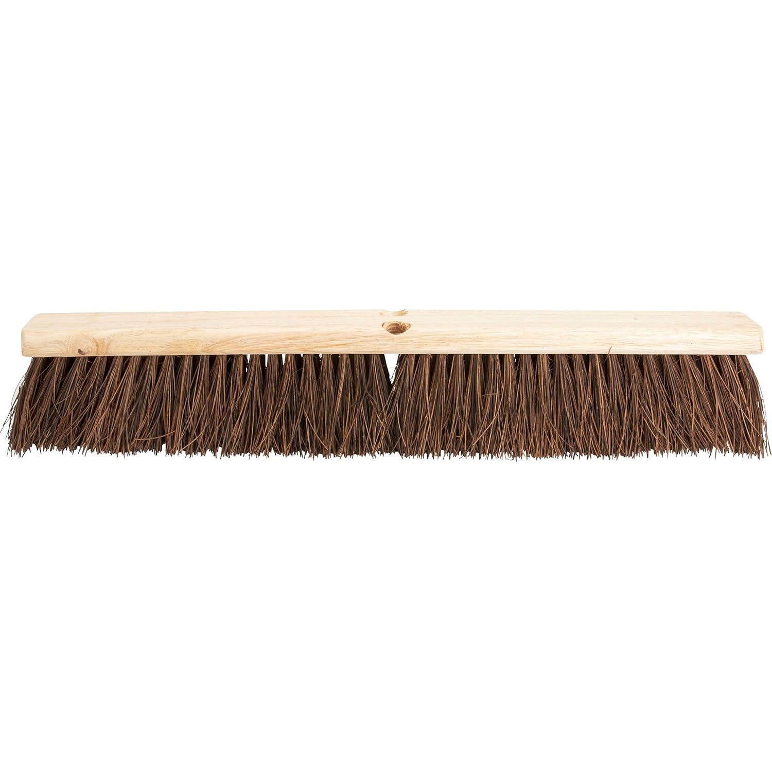 Genuine Joe 24" Push Broomhead, Lacquered Wood with Palmyra Fibers, Handle Not Included, 1 Count