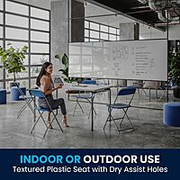 Flash Furniture Hercules Series Commercial-Grade Plastic Folding Chair - 650LB Weight Capacity