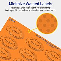 Avery Printable Oval Labels with Sure Feed Technology, Print-to-the-Edge