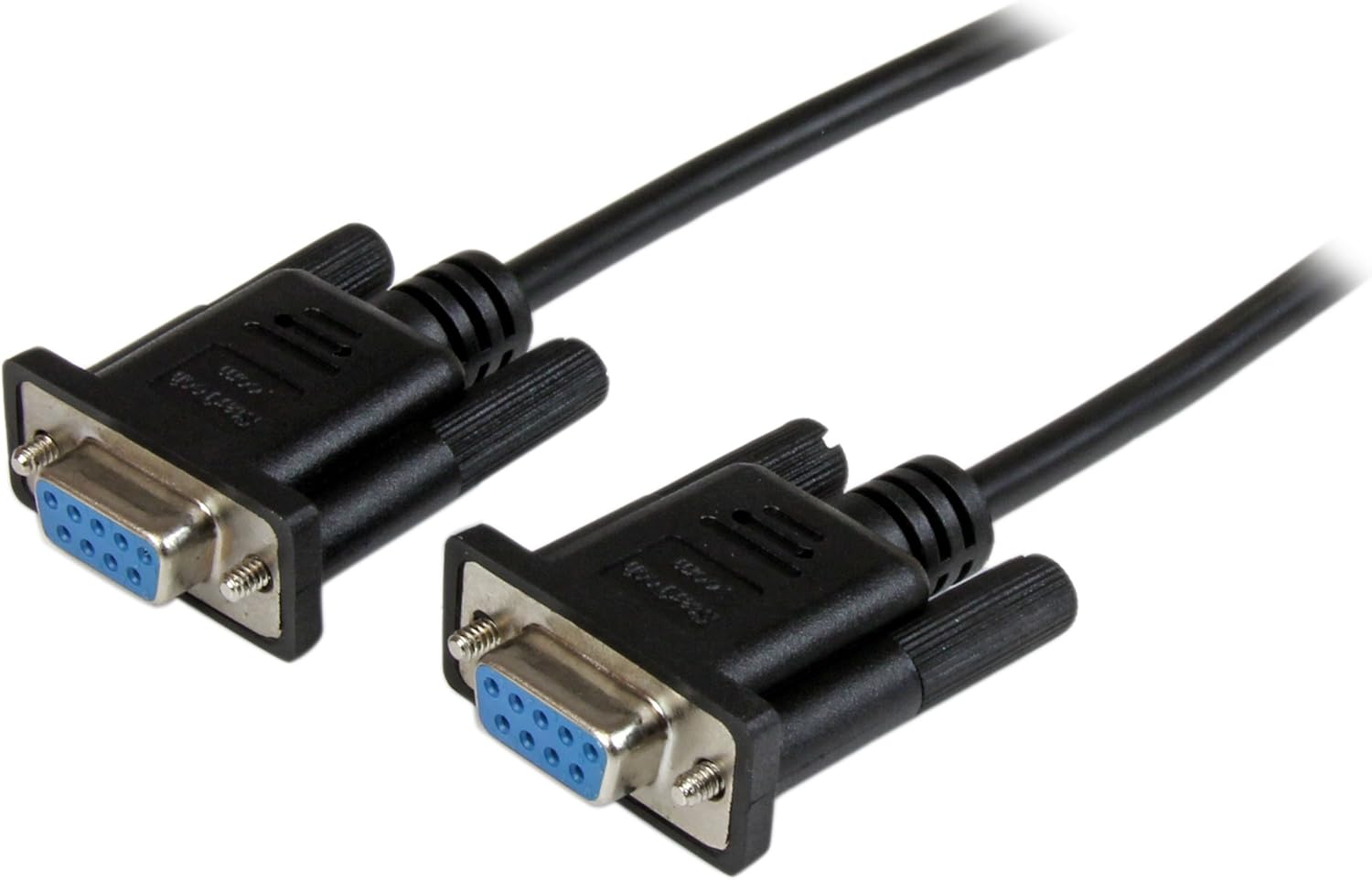 StarTech.com 2m Black DB9 RS232 Serial Null Modem Cable F/F - DB9 Female to Female - 9 pin RS232 Null Modem Cable - 2 meter
