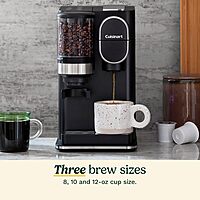 Cuisinart Single-Serve Coffee Maker + Coffee Grinder with 8 oz., 10 oz., and 12 oz. Serving Size