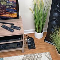 Tripp Lite 8 Outlet Surge Protector Power Strip, 10ft Cord, Right-Angle Plug, Tel/Modem/Coax/Ethernet Protection, RJ11, RJ45, & $250,000 INSURANCE (TLP810NET) Grey