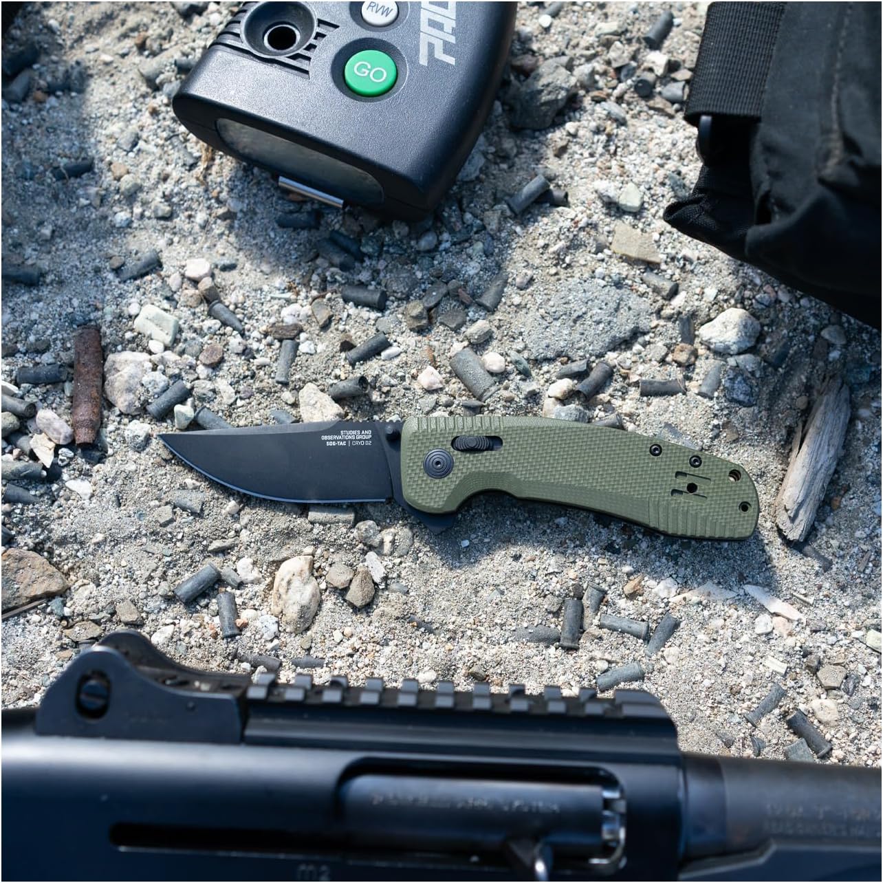 SOG TAC XR Professional Folding Knife | D2 Tool Steel & Ultra-Grip G10