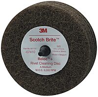 Cubitron Scotch-Brite Rivet Cleaning Disc 07410, 4 in x 1-1/4 in A MED, 10 per case