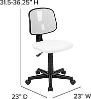Flash Furniture Flash Fundamentals Mesh Mid-Back Swivel Task Office Chair with Pivot Back