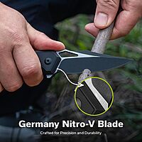 CIVIVI Anaaki Folding Pocket Knife 2.98\" Nitro-V Blade Aluminum Skeletonized Handle