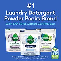 Seventh Generation Laundry Detergent Packs, Free & Clear, Made for Sensitive Skin, 45 Count