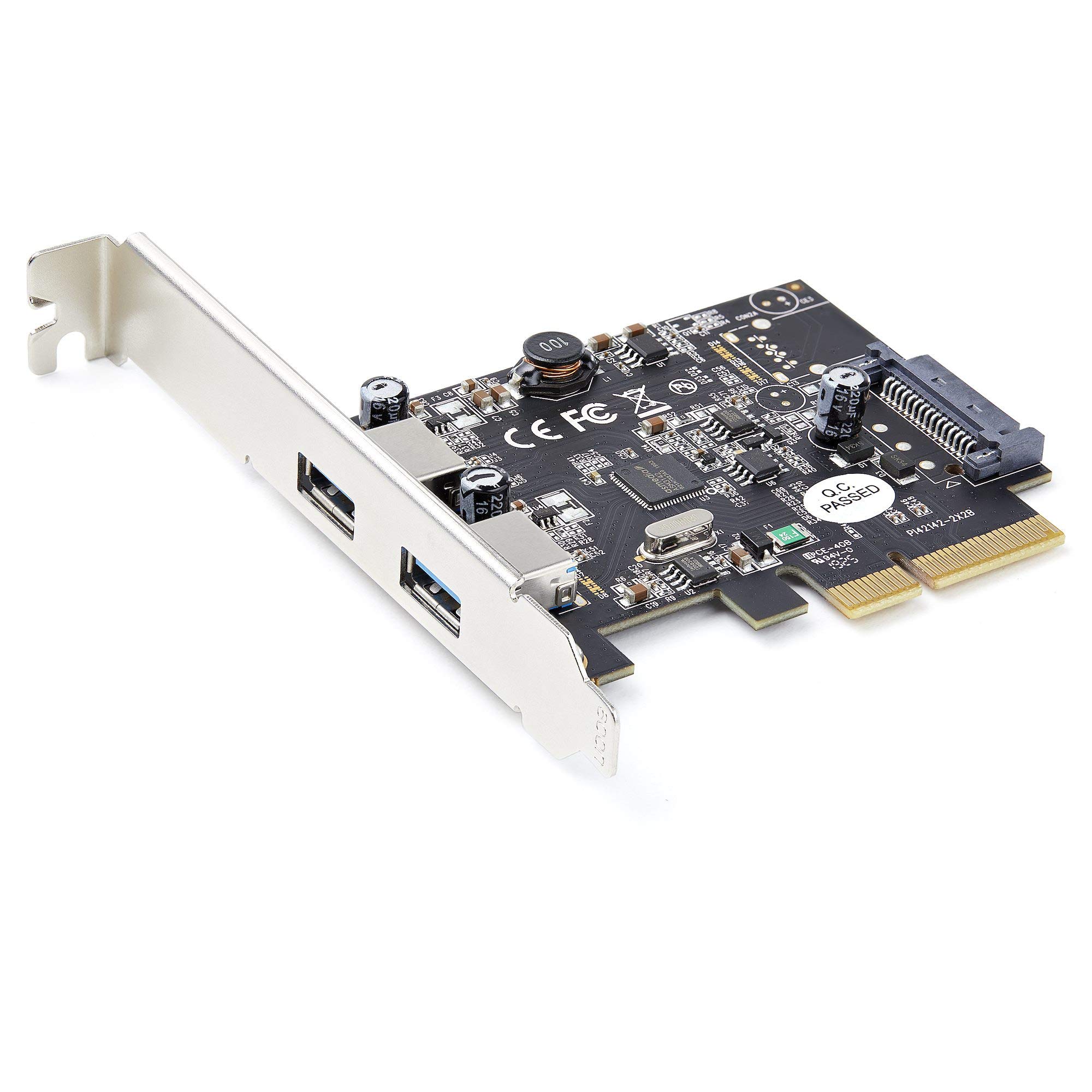 StarTech.com 2-Port USB PCIe Card with 10Gbps/Port - USB 3.1/3.2 Gen 2 Type-A PCI Express 3.0 x2 Host Controller Expansion