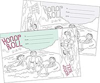 BARKER CREEK Recognition Awards and Bookmarks, Color Me Honor Roll, 30 Double-Sided Awards and 30 Double-Sided Bookmarks, Awards are 6-3/8" x 5-1/2", Bookmarks are 2-1/8" x 5-1/2" (429)