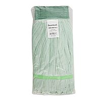 Boardwalk Microfiber Looped-End Wet Mop Heads, Medium, Green, 12/Carton