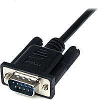 StarTech.com 2m Black DB9 RS232 Serial Null Modem Cable F/M - DB9 Male to Female - 9 pin Null Modem Cable - SCNM9FM2MBK
