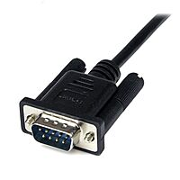 StarTech.com 1m Black DB9 RS232 Serial Null Modem Cable F/M - DB9 Male to Female - 9 pin Null Modem Cable - 1x DB9 (M)