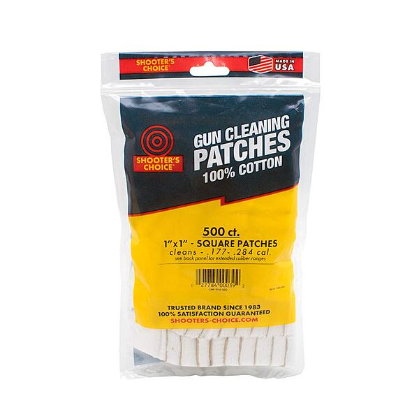 Shooter's Choice 100% Cotton Square Gun Cleaning Patches