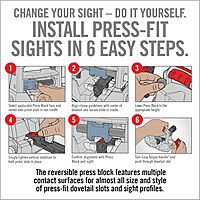 Real Avid Master Handgun Sight Pusher, grey/red