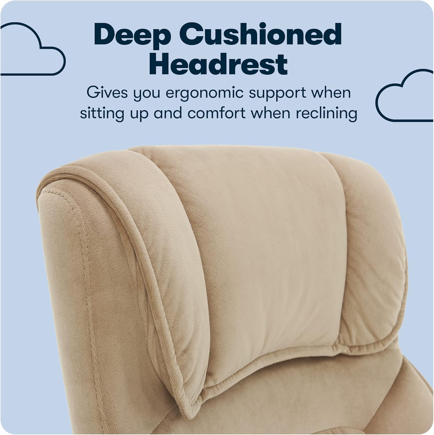 Serta Hannah Executive Home Office Desk Chair, Ergonomic Mid-Back with Lumbar Support, Firm Seat Cushion