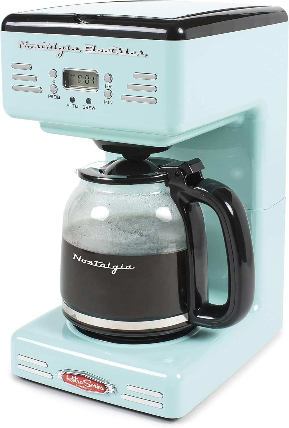 Nostalgia Retro 12-Cup Programmable Coffee Maker With LED Display, Automatic Shut-Off & Keep Warm, Pause-And-Serve Function