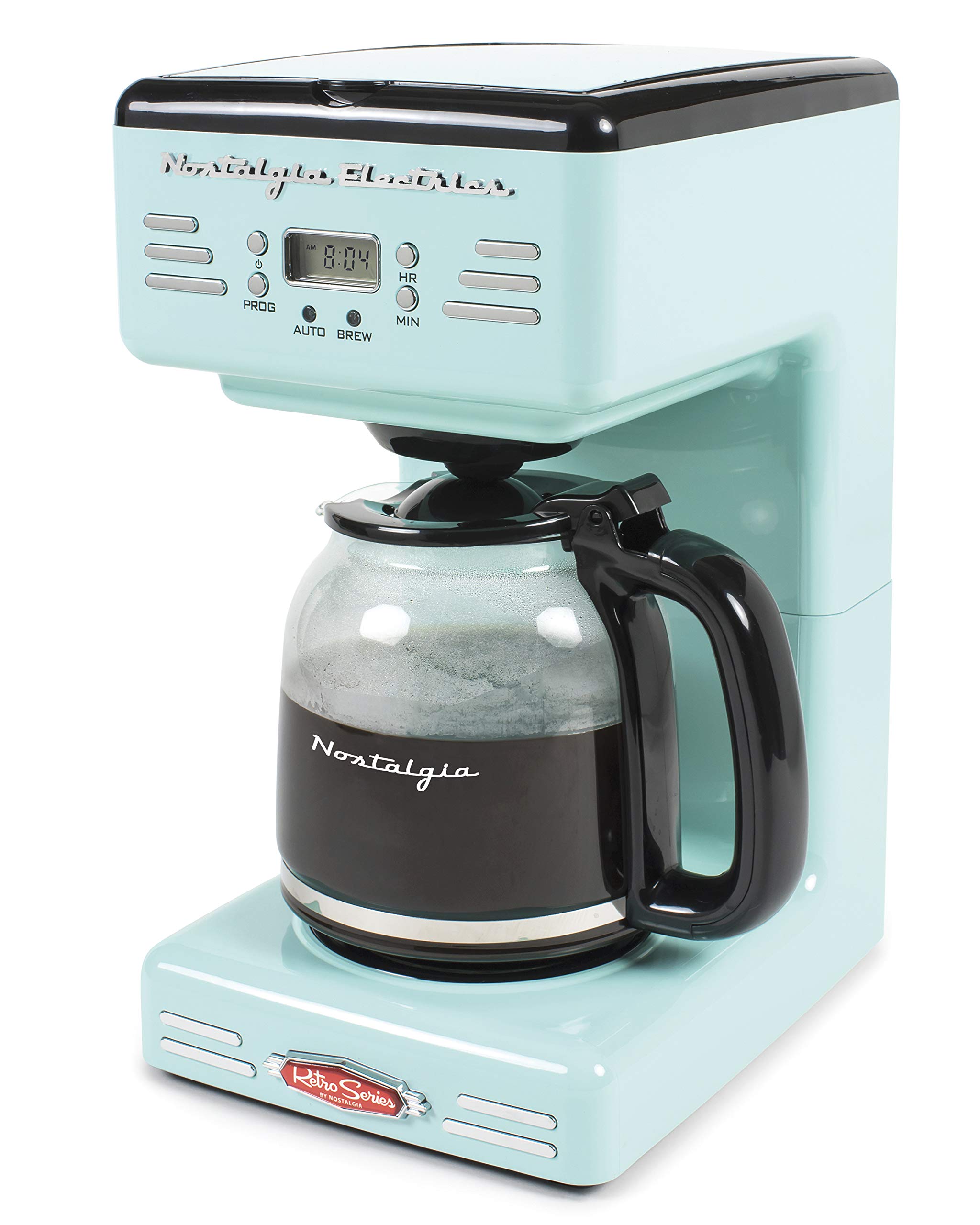 Nostalgia Retro 12-Cup Programmable Coffee Maker With LED Display, Automatic Shut-Off & Keep Warm, Pause-And-Serve Function