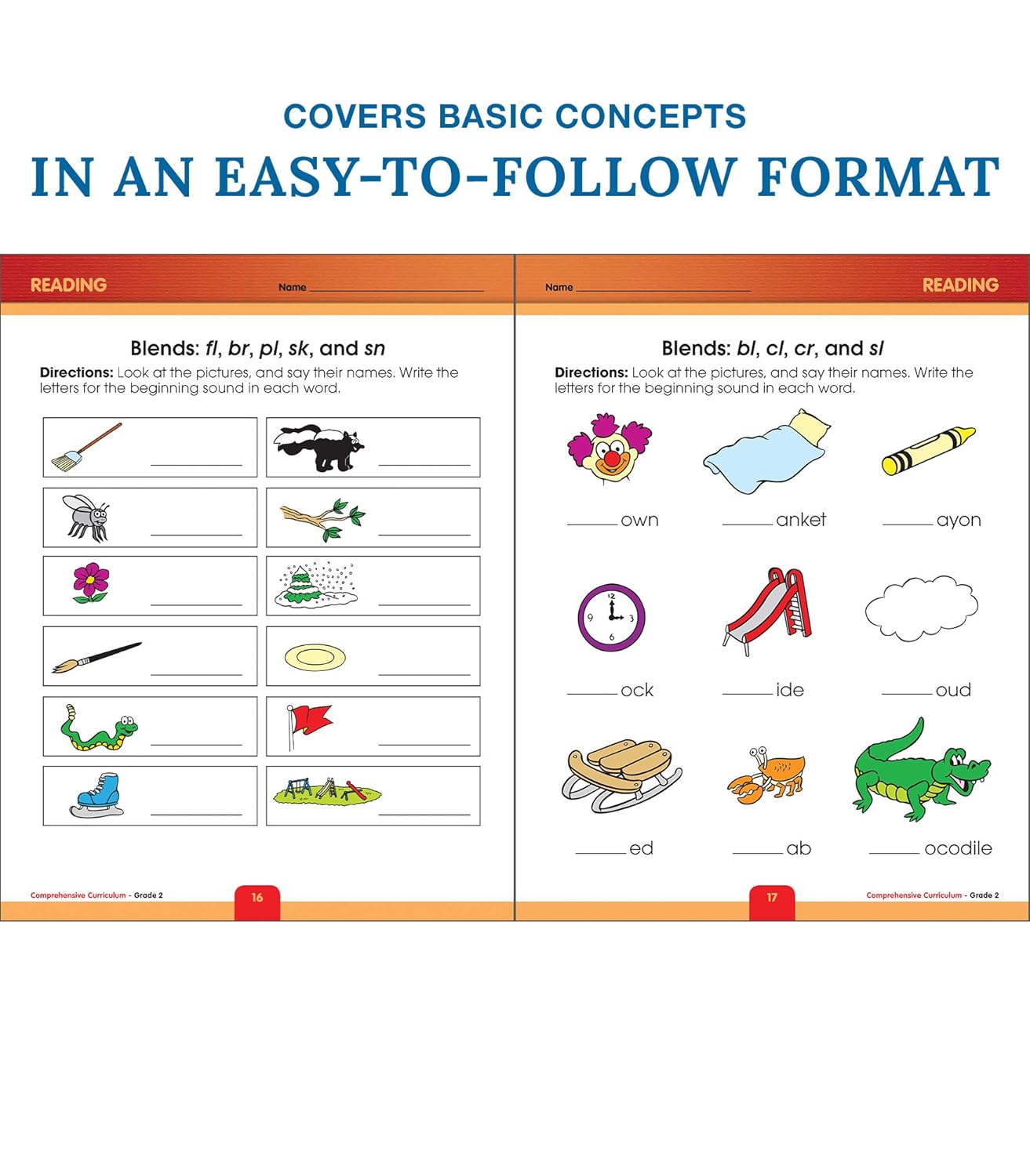 Carson Dellosa Comprehensive Curriculum of Basic Skills Second Grade Workbook, Reading Comprehension, Language Arts