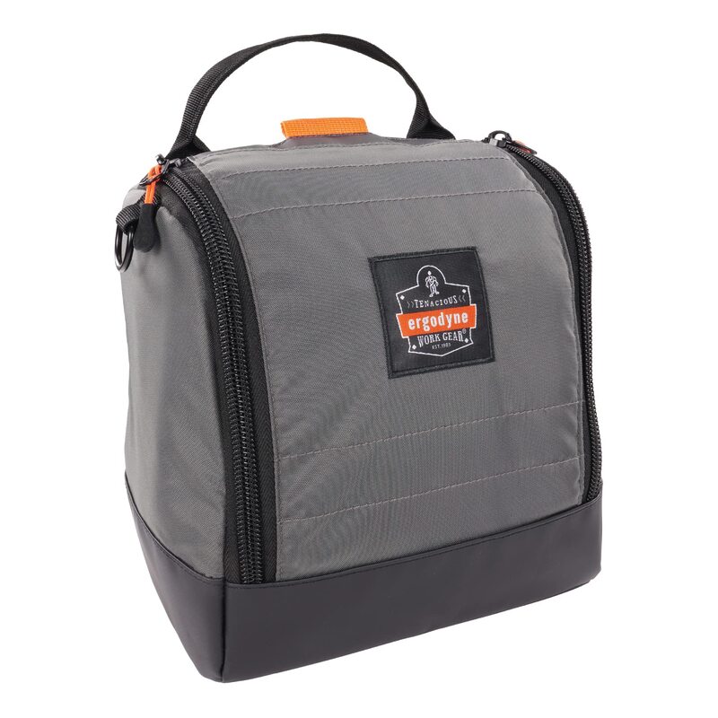 Ergodyne Arsenal 5185 Respirator Mask Storage Bag, Fits Half and Full Face Respirators, Zipper and Magnetic Closure,Gray