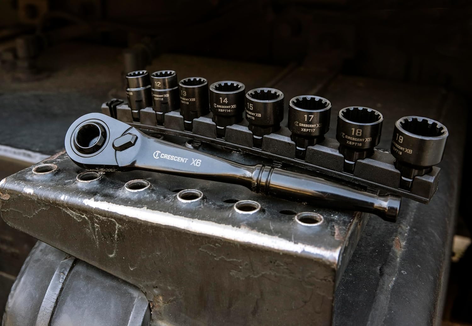 Crescent 25 Piece 3/8" Drive Pass-Thru X6 Standard Spline Mechanics Tool Set - CX6PT25 One Size