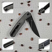 SENCUT Scitus Pocket Folding Knife for EDC, Design by Ostap Hel, Liner Lock Knife with Deep Carry Clip