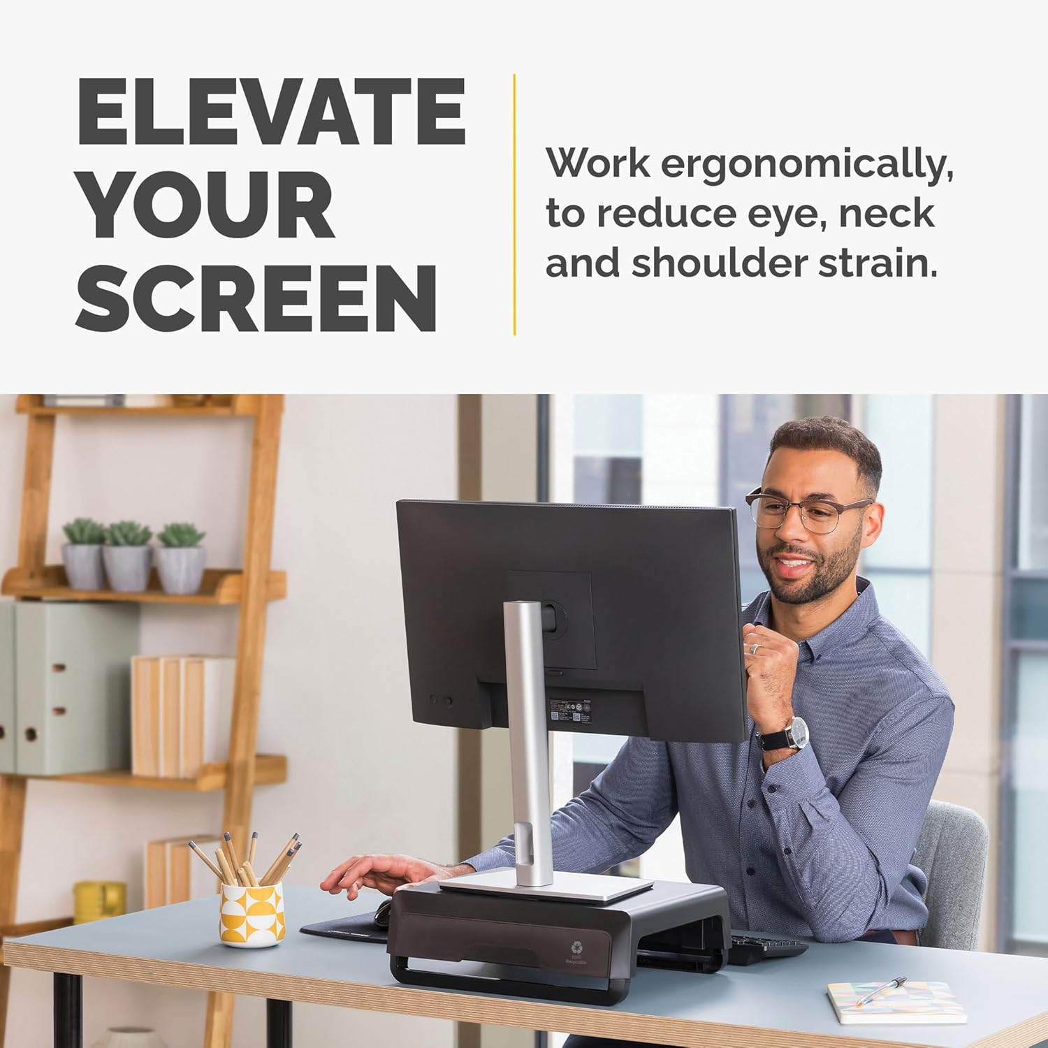 Fellowes Breyta Ergonomic Height Adjustable Stand for Monitor/Laptop