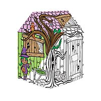 Bankers Box at Play Color in Halloween Playhouse, Cardboard Playhouse and Life Size Craft Activity for Kids and Families