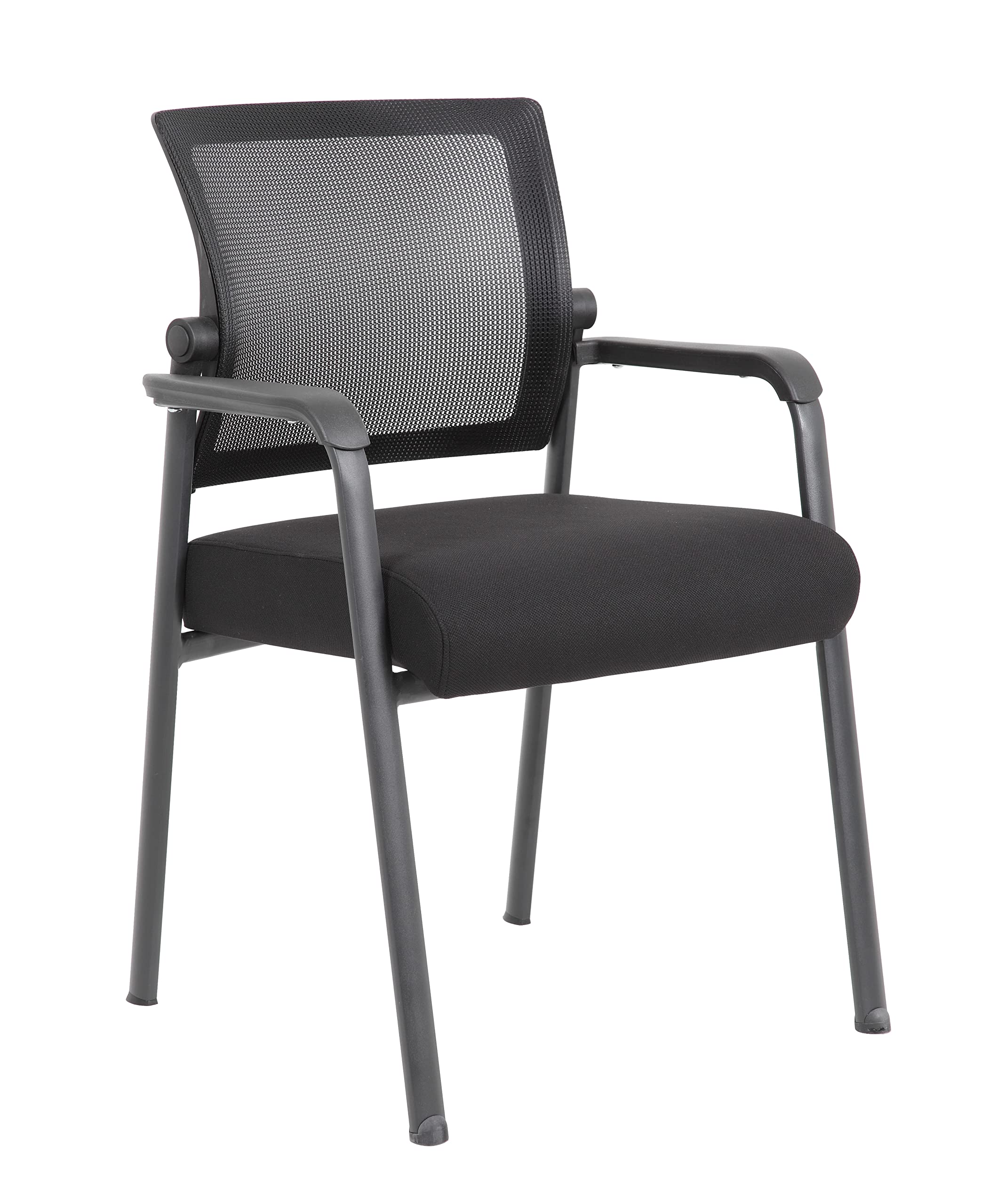 Boss Office Products Mesh 4-Legged Guest Chair, Black