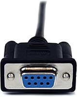 StarTech.com 2m Black DB9 RS232 Serial Null Modem Cable F/M - DB9 Male to Female - 9 pin Null Modem Cable - SCNM9FM2MBK