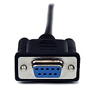 StarTech.com 1m Black DB9 RS232 Serial Null Modem Cable F/M - DB9 Male to Female - 9 pin Null Modem Cable - 1x DB9 (M)