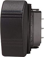 Blue Sea Systems 8290 Contura (ON)-OFF-(ON) DPDT Switch, Black