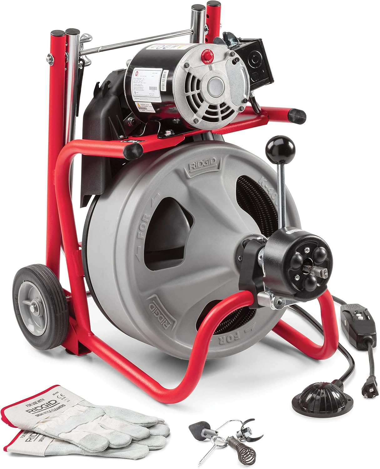 Ridgid 27013 K-400AF 115Volt C45IW Drum Machine with C45 Integral Wound Cable with Autofeed