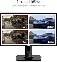 ASUS VG248QG 24" G-SYNC Gaming Monitor 165Hz 1080p 0.5ms Eye Care with DP HDMI DVI,Black 24" 0.5ms 165Hz G-SYNC Height Adjustable