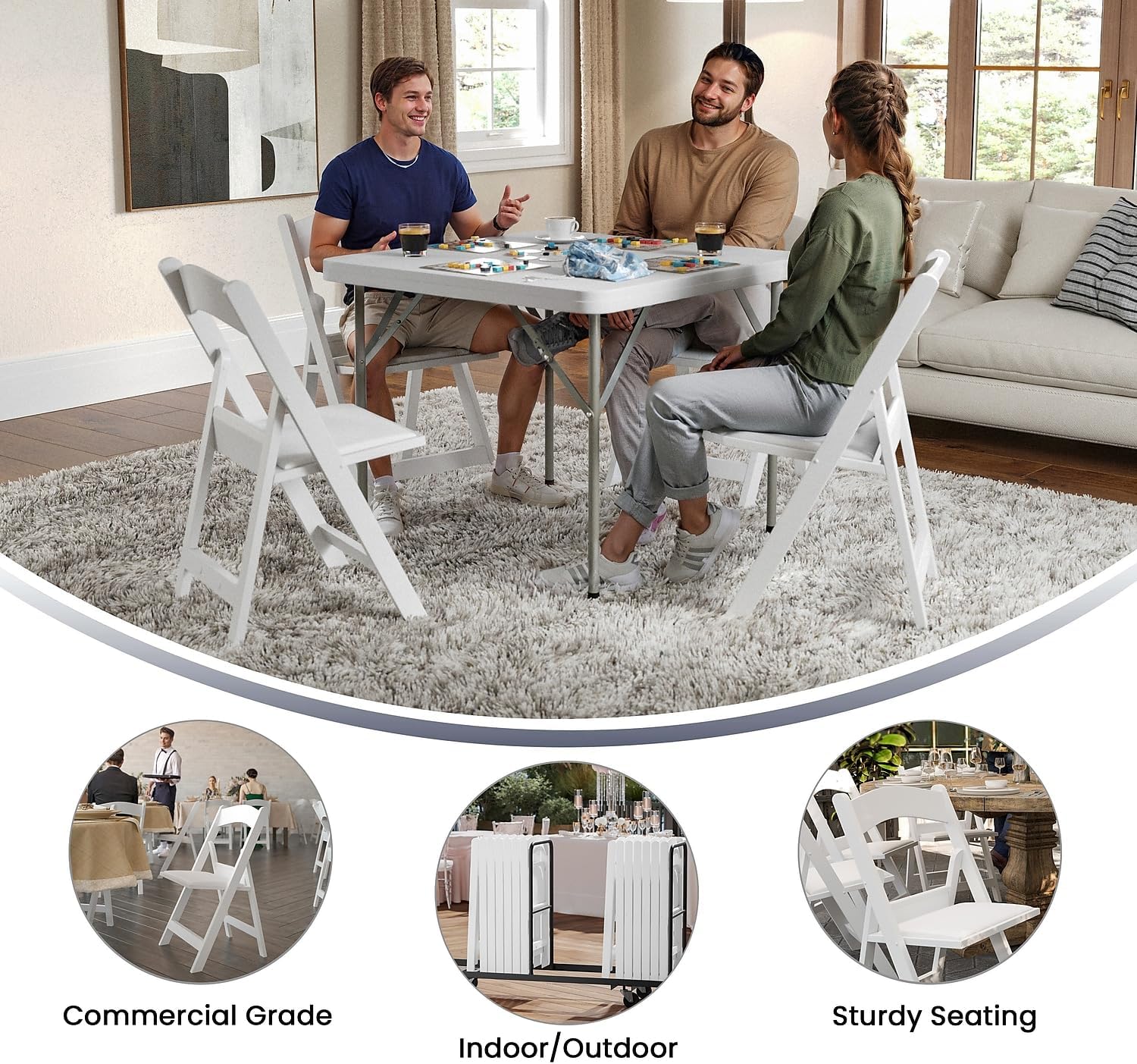 Flash Furniture Hercules Series Folding Chair - Resin Event Chair