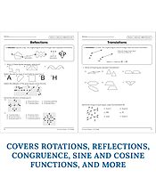 Carson Dellosa The 100 Series Geometry Workbook, Math Book for Grades 8 and Up Covering Trigonometry, Geometric Equations, and More, Classroom or Homeschool Curriculum (Volume 7)