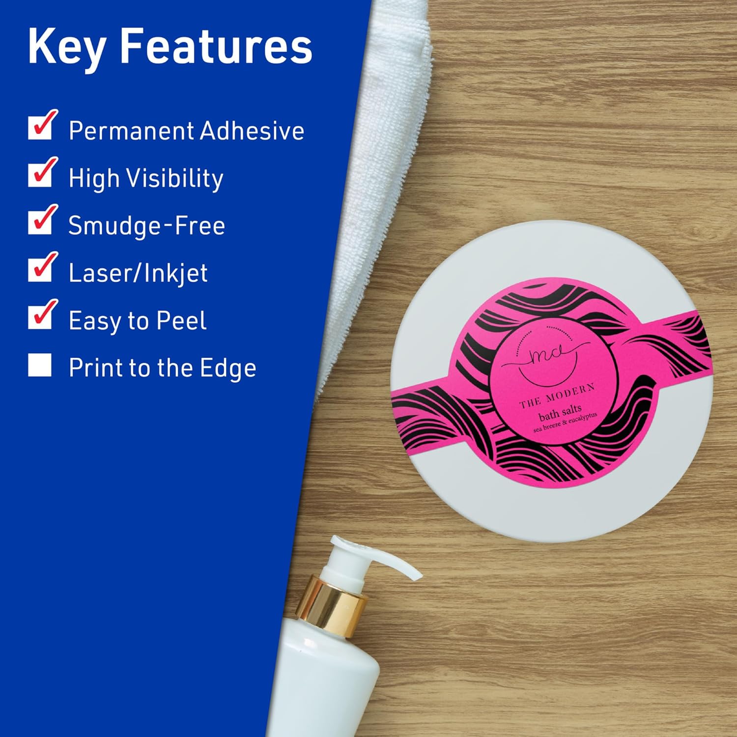 AVERY Printable Wraparound Band Labels, Sure Feed Technology