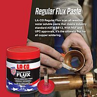 LA-CO 22194 -Water Soluble, All Weather Copper Flux Paste for Soldering, Brush in Cap, Developed for Plumbing, 4 oz