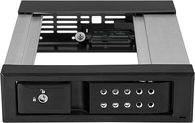 StarTech.com 5.25" to 3.5" Trayless Hard Drive Hot Swap Bay - Removable Hard Drive Bay for 3.5" SATA/SAS Drives