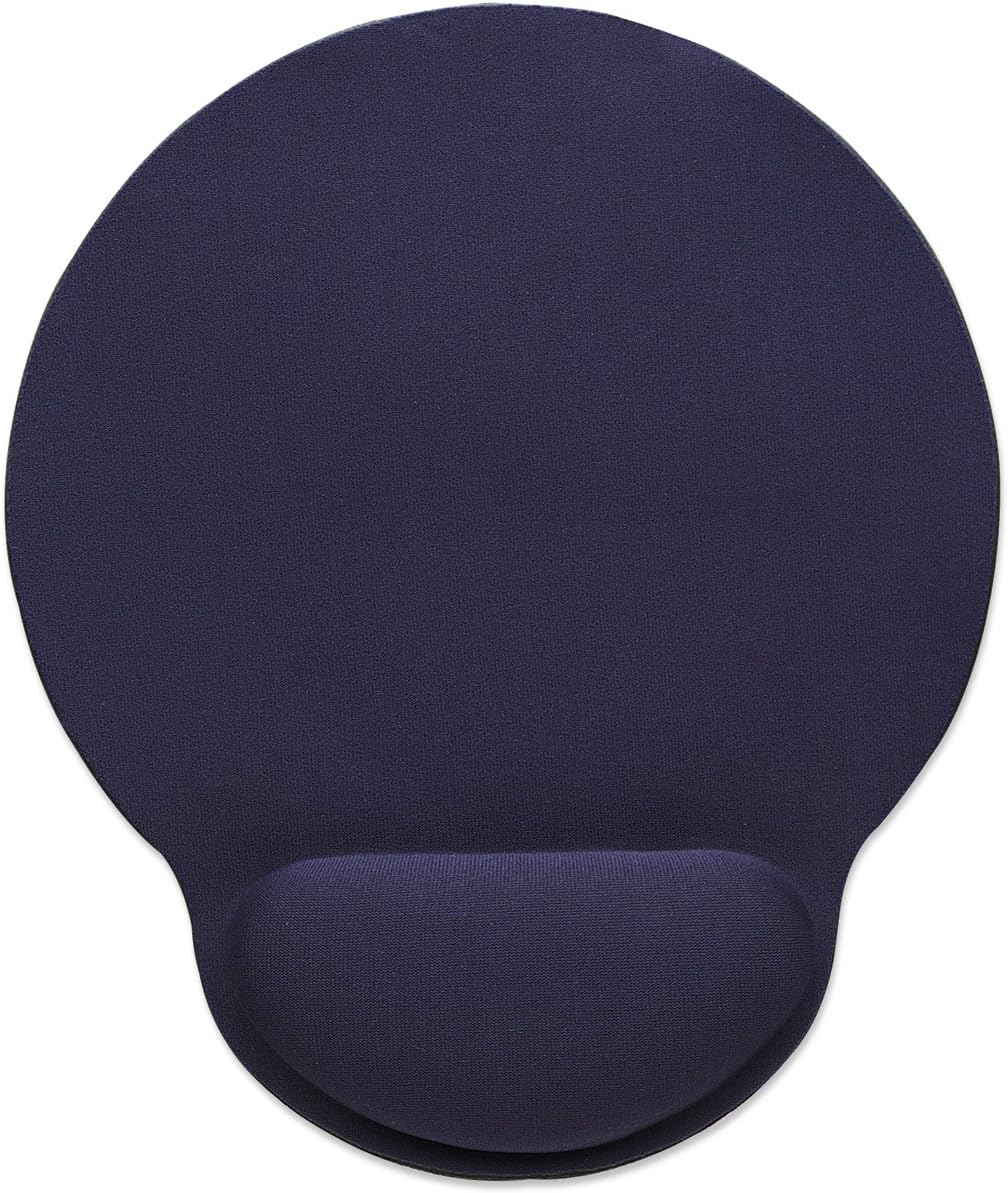 Manhattan Gel Mouse Pad - with Soft Wrist Support, Non- Slip Base, Ergonomic Design - for Laptop, Computer, PC Mouse - Blue
