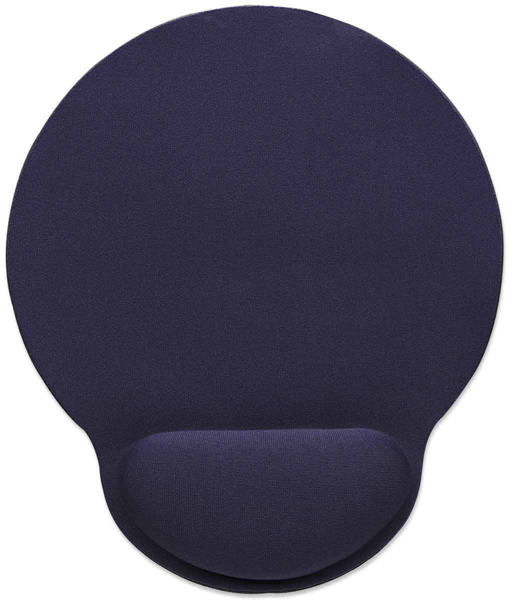 Manhattan Gel Mouse Pad - with Soft Wrist Support, Non- Slip Base, Ergonomic Design - for Laptop, Computer, PC Mouse - Blue