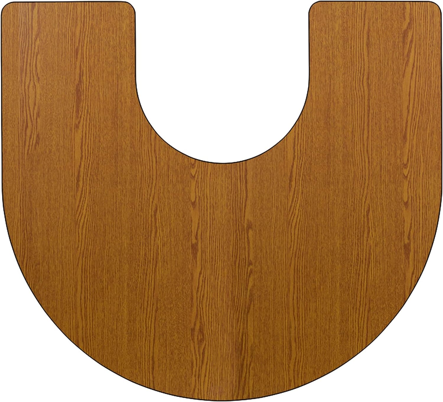 FLASH FURNITURE Wren Mobile Horseshoe Thermal Laminate Activity Table - Standard Height Adjustable Legs