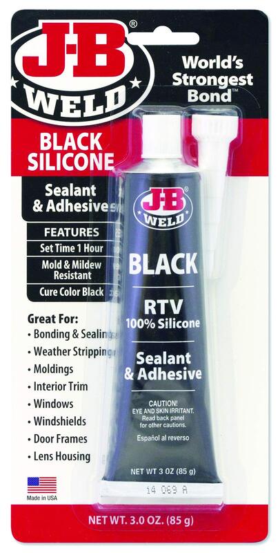 J-B Weld 31319 Black RTV Silicone Sealant and Adhesive - 3 oz. Black 3 Ounce (Pack of 1)