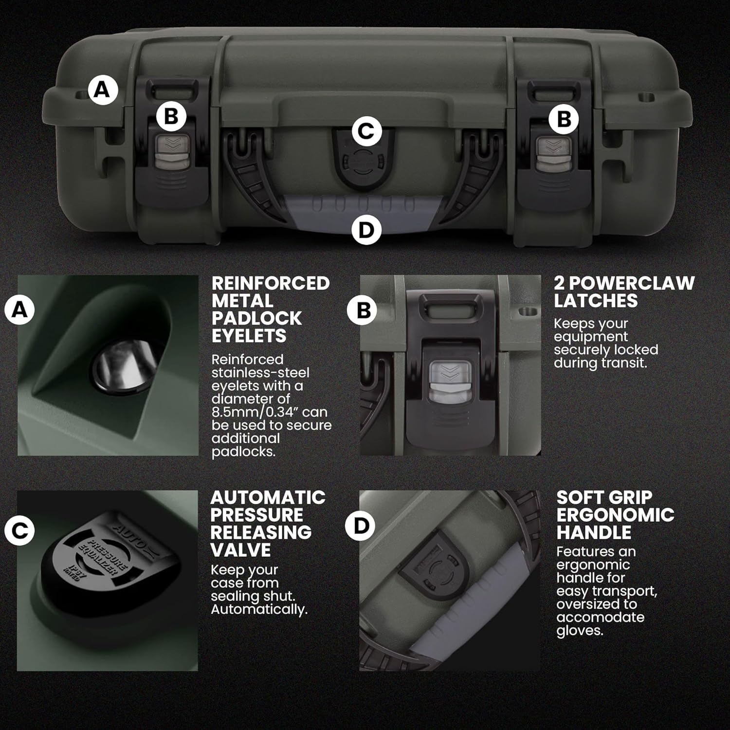 NANUK 910 Hard Case for Single Sporting Gear, IP67 Waterproof Hard Storage