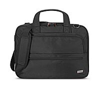 CODi Fortis 14.1" Polyester PU PVC Laptop Briefcase, Black (FOR302-4)
