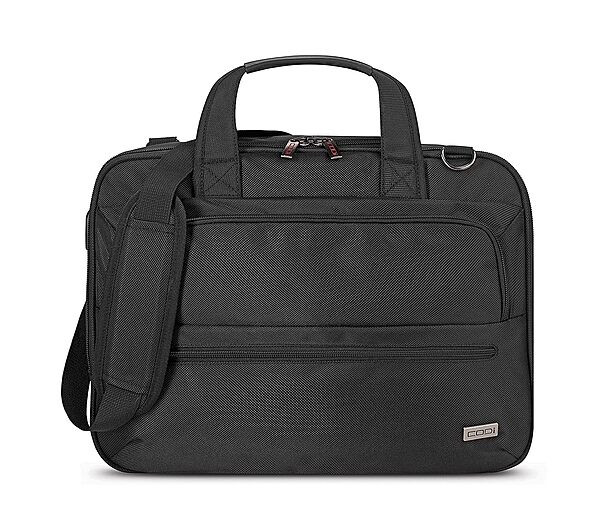 CODi Fortis 14.1" Polyester PU PVC Laptop Briefcase, Black (FOR302-4)