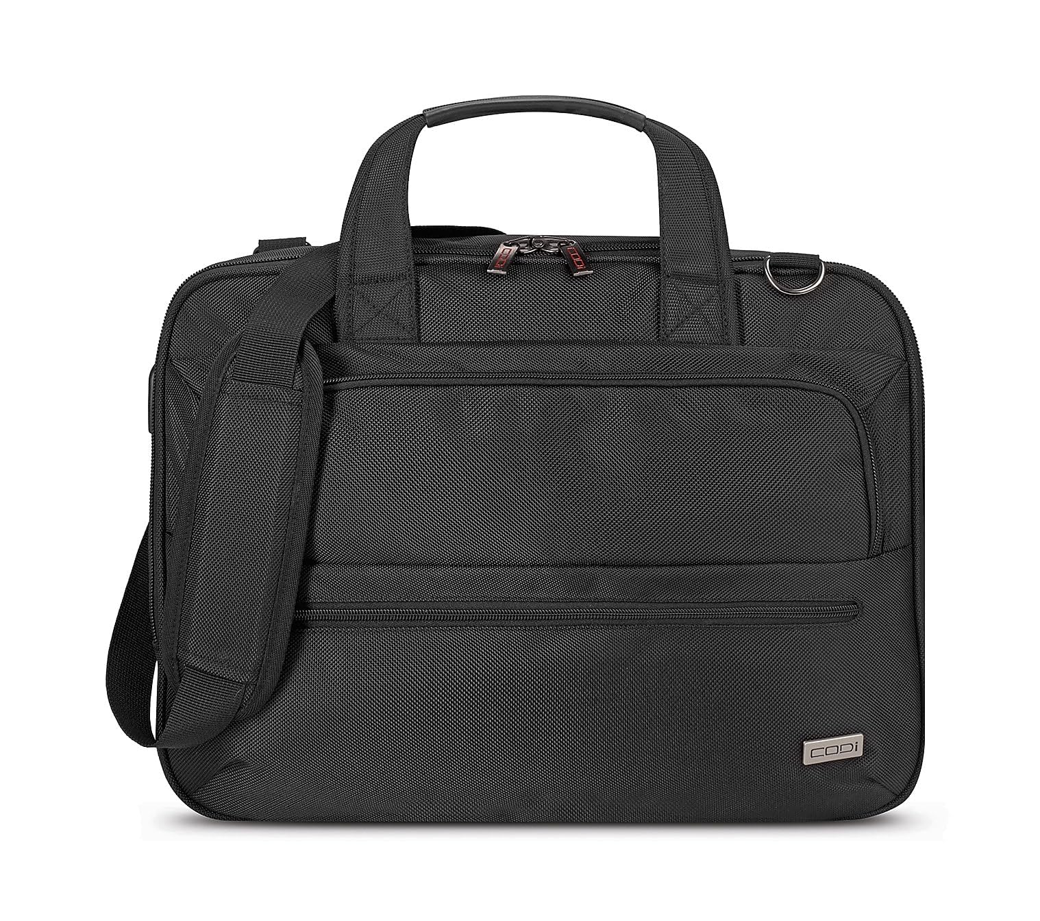 CODi Fortis 14.1" Polyester PU PVC Laptop Briefcase, Black (FOR302-4)