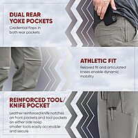 VERTX Delta 2.1 Men's Stretch Pants Straight Leg with Low-Profile Pockets