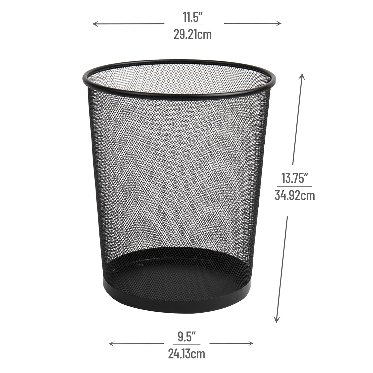 MIND READER Mesh Trash Can, Metal Mesh Waste Basket