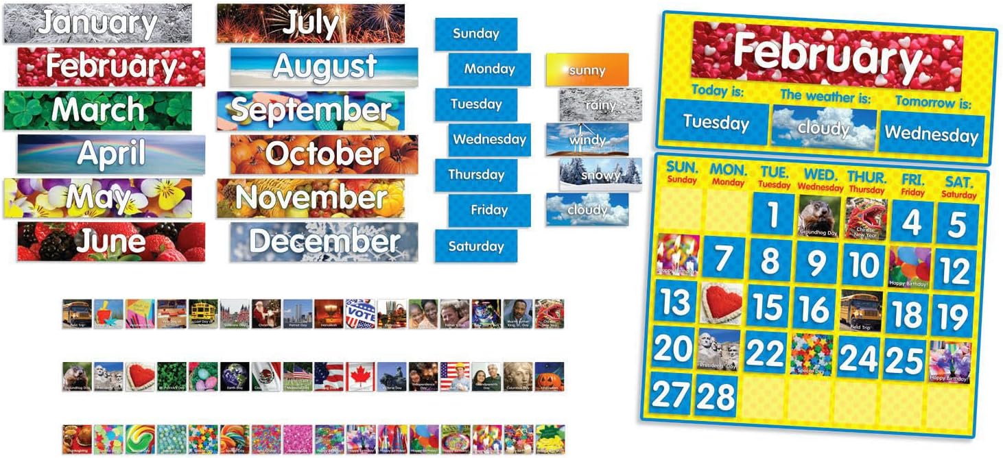 Scholastic Photo Calendar Bulletin Board (TF8019), Clear